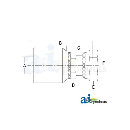 A & I Products (HW-FFX) Female "Seal-lok" Swivel Straight 6" x3" x2" A-FFX-20-20-W